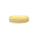 Aliança Always banhado Ouro Amarelo com Diamantes, 5mm