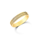 Aliança Always banhado Ouro Amarelo com Diamantes, 5mm