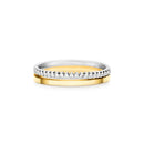 Aliança Essence banhado Ouro Amarelo e Ouro Branco com Diamantes, 3.2mm