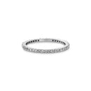 Aliança Inteira Eternity banhado Ouro Branco banhado com Diamantes, 1.5mm