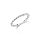 Aliança Inteira Eternity banhado Ouro Branco banhado com Diamantes, 1.5mm