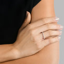 Aliança Inteira Eternity banhado Ouro Branco banhado com Diamantes, 1.5mm