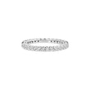 Aliança Inteira Eternity banhado Ouro Branco com Zircônio, 2.7mm
