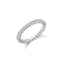 Aliança Inteira Eternity banhado Ouro Branco com Zircônio, 2.7mm