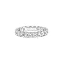 Aliança Inteira Eternity banhado Ouro Branco com Diamantes, 3.5mm