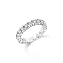 Aliança Inteira Eternity banhado Ouro Branco com Diamantes, 3.5mm