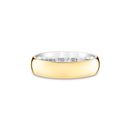 Aliança Romance em semi Prata 925 com Ouro Amarelo, 5mm