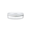 Aliança Valentines banhado Ouro Branco com Zircônio