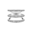 Anel Arpege banhado Ouro Branco com Diamantes
