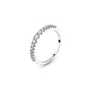 Anel Arpege banhado Ouro Branco com Diamantes
