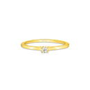 Conjunto Alianças Essence e Solitário Classic banhado Ouro Amarelo e Ouro Branco com Diamantes