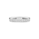 Anel Square banhado Ouro Branco com Diamantes