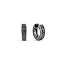 Brinco Argola Forza em semi Prata 925 com Ródio Negro