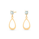 Brinco Gold Stone banhado Ouro Amarelo com Topázios Swiss
