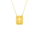 Escapulário Apolo Cruz banhado Ouro Amarelo, 70cm