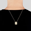 Escapulário Apolo Cruz banhado Ouro Amarelo, 70cm