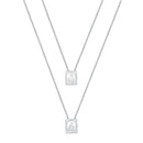 Escapulário N.Sra. do Carmo e Sagrado Coração de Jesus em Prata 925, 65cm