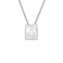 Escapulário N.Sra. do Carmo e Sagrado Coração de Jesus em Prata 925, 65cm