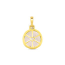 Pingente Life Amor Mandala Madrepérola em Prata 925 com Banho de Ouro Amarelo 18k