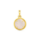 Pingente Life Amor Mandala Madrepérola em Prata 925 com Banho de Ouro Amarelo 18k