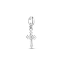 Pingente Life Religião II Crucifixo em Prata 925 com Pedras Incolores