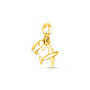 Pingente Life Viagens Avião e Mala em Prata 925 com Banho em Ouro Amarelo 18k