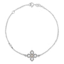 Pulseira Giardino em banhado Ouro Branco com Zircônio