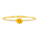 Pulseira Reali banhado Ouro Amarelo com Citrino e Zircônio