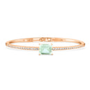 Pulseira Reali banhada Ouro Rosé com Prasiolita e Zircônio