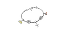 Kit Pulseira Life Safira Infinito mais 1 Berloque Brinde - Frete Grátis todo Brasil