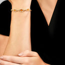 Pulseira Chains banhado Ouro Amarelo com Citrinos e Zircônio