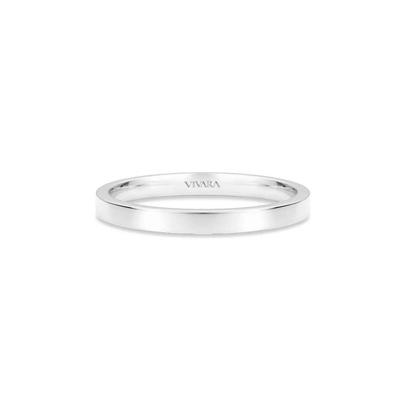 Aliança Honeymoon em semi Prata 925, 2mm