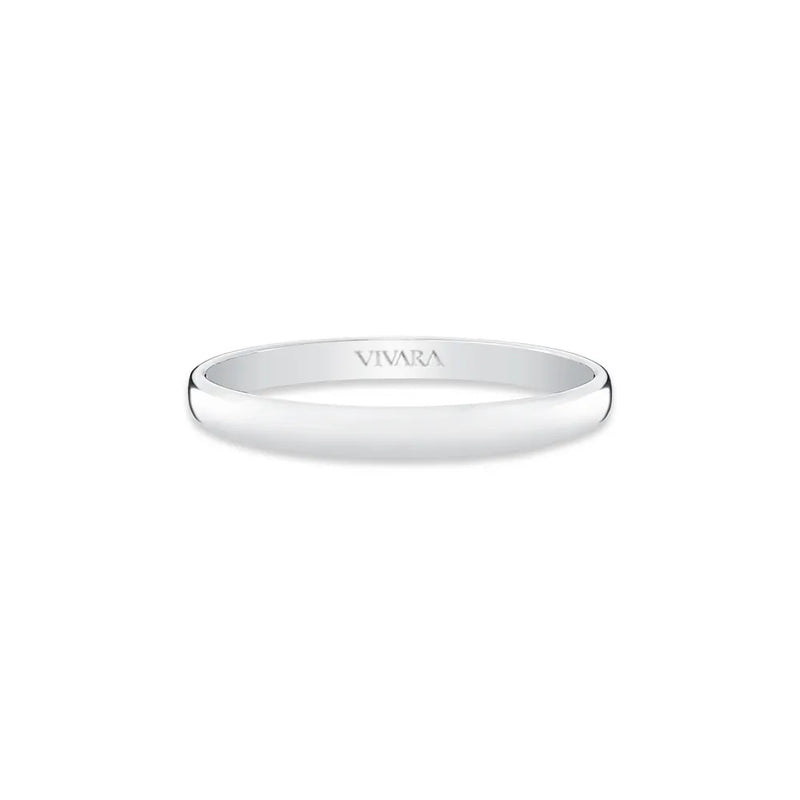 Aliança I Do em Ouro Branco, 2mm