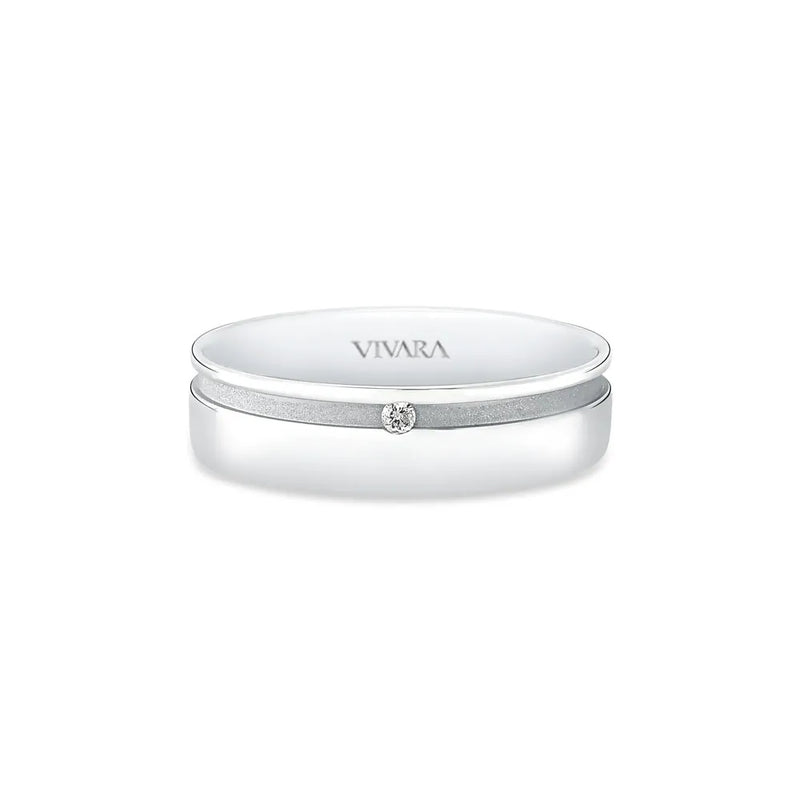 Aliança Valentines banhado Ouro Branco com Zircônio