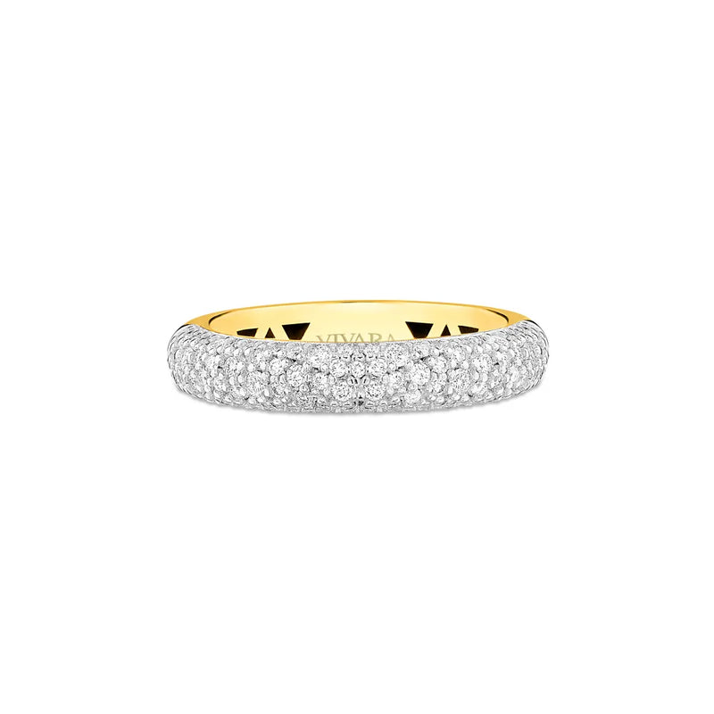 Anel Allure banhado Ouro Amarelo com Zircôrnio