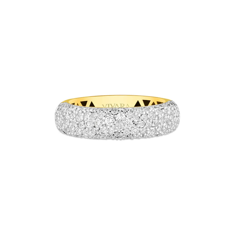 Anel Allure banhado Ouro Amarelo com Diamantes