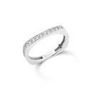 Anel Square banhado Ouro Branco com Diamantes