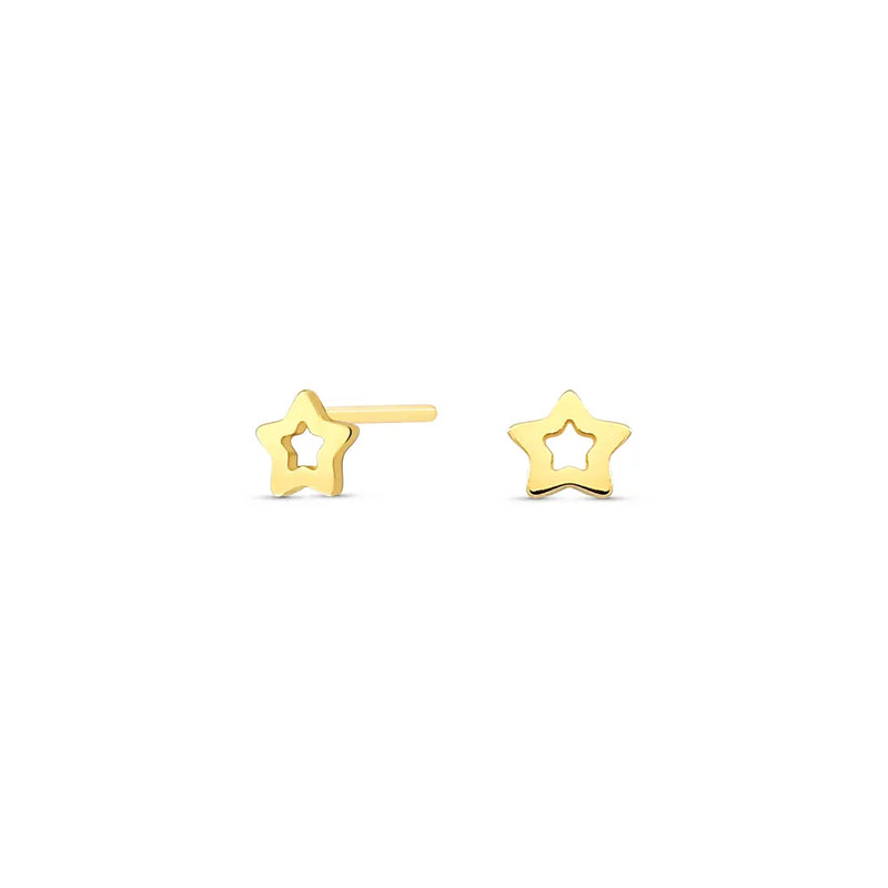 Brinco Baby Estrela banhado Ouro Amarelo