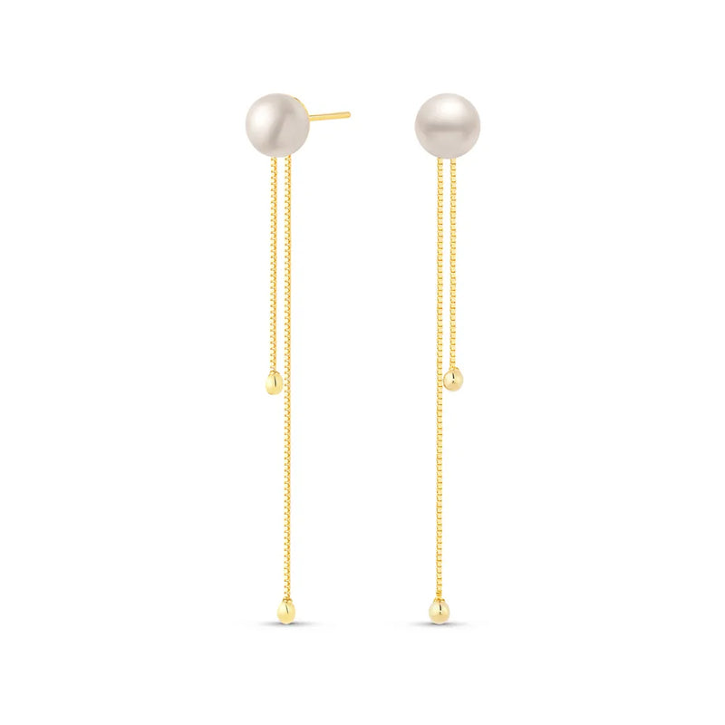 Brinco Gold banhado Ouro Amarelo com Pérola