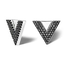 Brinco Vvivi Safira em semiPrata 925 com Safiras Negras