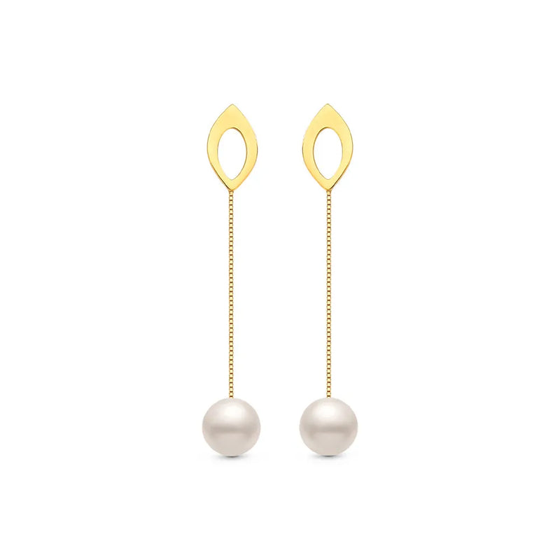 Brinco banhado Ouro Amarelo com Pérola