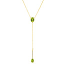 Colar Essenza banhado Ouro Amarelo com Peridotos e Zircônio, 50cm