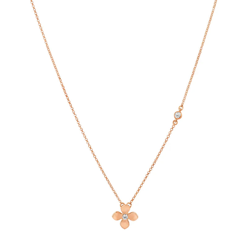 Colar Giardino banhado Ouro Rosé com Zircônio, 45cm