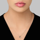 Colar Giardino banhado Ouro Rosé com Zircônio, 45cm