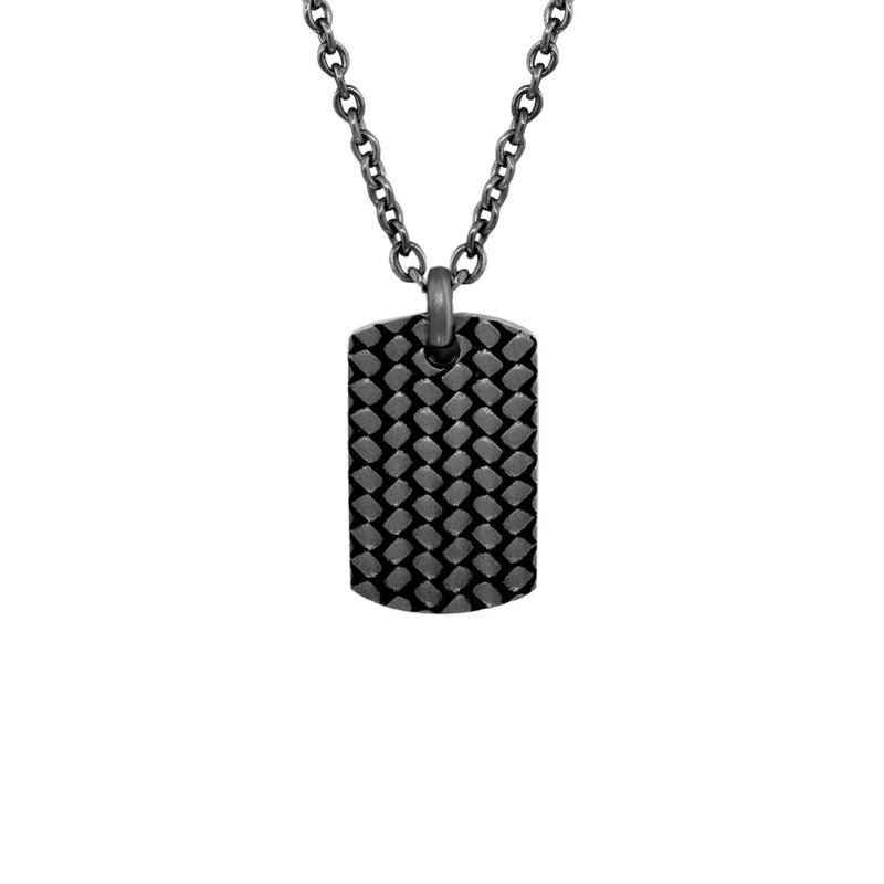 Colar Mott em Aço Negro, 50cm