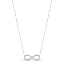 Colar Petite Infinito em semi Prata 925 com Topázios Incolores, 45cm