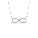 Colar Petite Infinito em semi Prata 925 com Topázios Incolores, 45cm