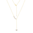 Colar Pop em banhado Ouro Amarelo com Pérolas, 40cm