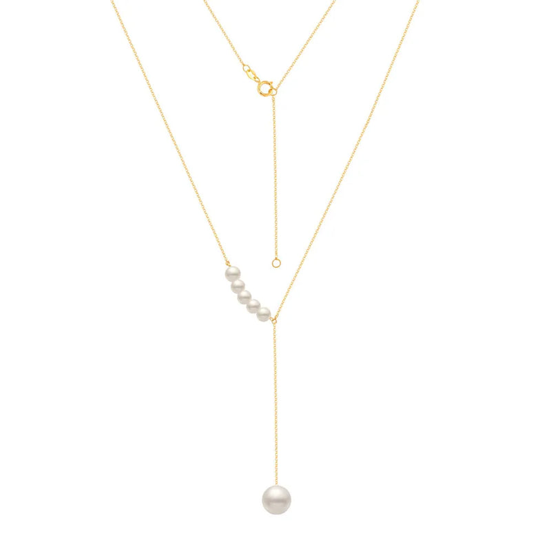 Colar Pop em banhado Ouro Amarelo com Pérolas, 40cm