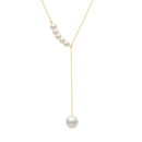 Colar Pop em banhado Ouro Amarelo com Pérolas, 40cm